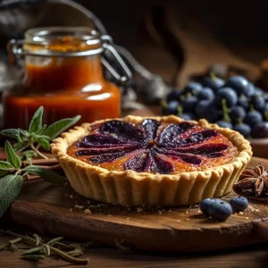 Plum & Walnut Pastry Tart