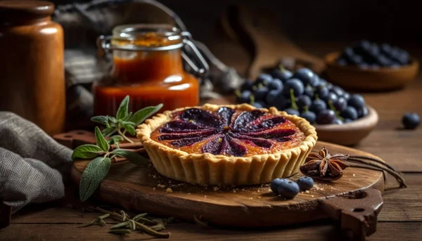 Plum & Walnut Pastry Tart